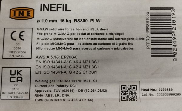 Žica za CO2 1.0mm 15kg INE - Image 3