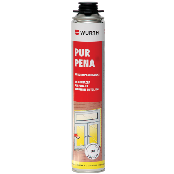 Pur pena pištoljska niskoeksapandirajuća Wurth 750ml