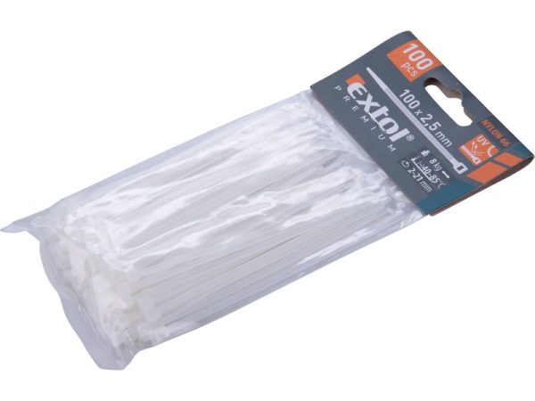 Vezice pvc bele 100x2,5mm