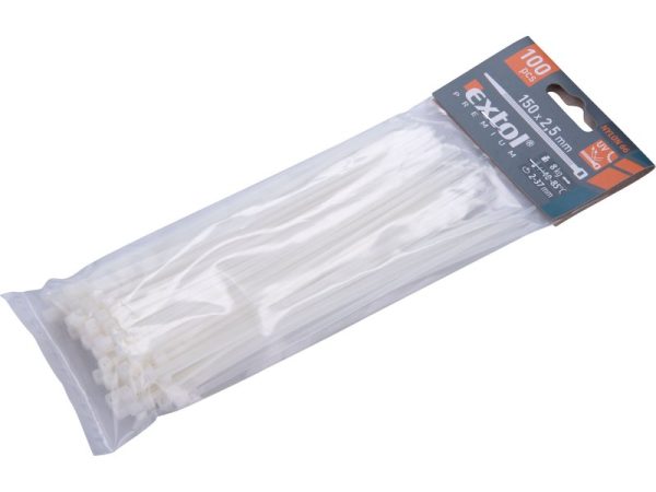 Vezice pvc bele 150x2,5mm