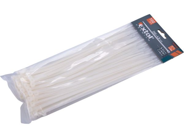 Vezice pvc bele 250x4,8mm