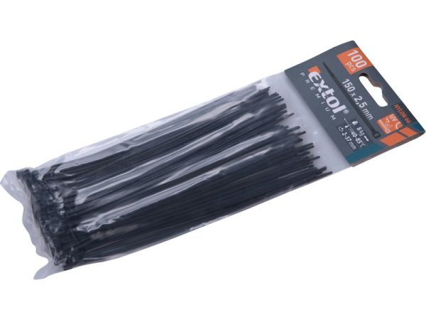 Vezice pvc crne 150x2,5mm