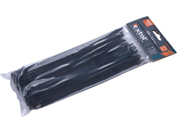 Vezice pvc crne 200x3,6mm