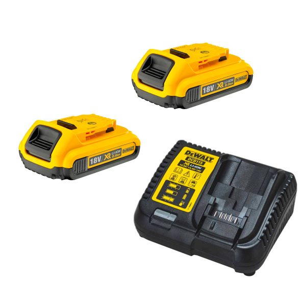 Set punjač 18V XR + baterija 2x2.0Ah DeWalt DCB115D2