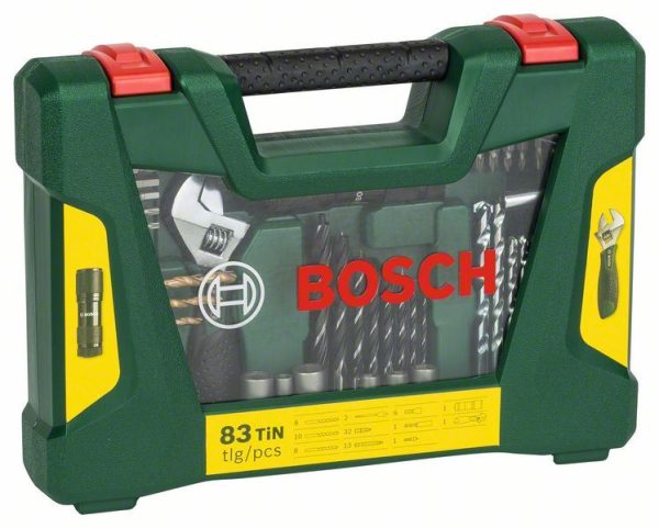 83-delni V-Line TiN set burgija i bitova sa LED baterijskom lampom i francuskim ključem Bosch 2607017193 - Image 2