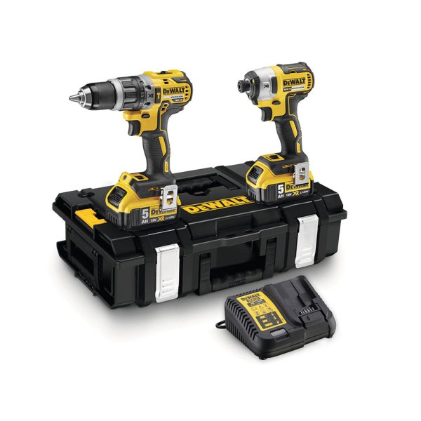 Set akumulatorskih bušilica (DCD796 + DCF887 + 2 x baterija 18V + punjač + kofer) DeWalt DCK266P2