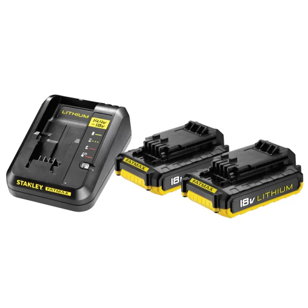 Brzi punjač 18V/14.4V 2A i 2x2.0Ah baterije Stanley FMC693D2