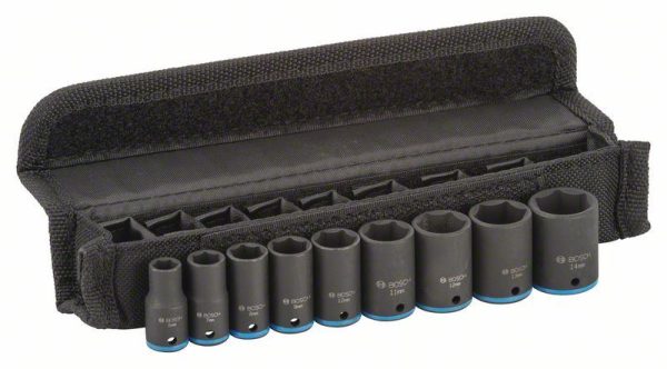 Set umetaka nasadnih ključeva, 9-delni - 25 mm; 6, 7, 8, 9, 10, 11, 12, 13, 14 mm, Bosch 2608551096