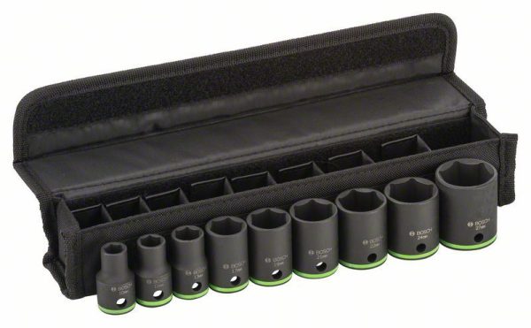Set umetaka nasadnih ključeva 9-delni - 38 mm; 10, 11, 13, 17, 19, 21, 22, 24, 27 mm, Bosch 2608551100