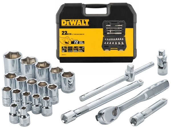Set nasadnih ključeva, 22 dela DeWalt DWMT19241-1
