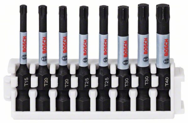 Set nastavaka za odvrtače Impact Control, 8-delni, 1xT15;2xT20;2xT25;2xT30;1xT40, Bosch 2608522329