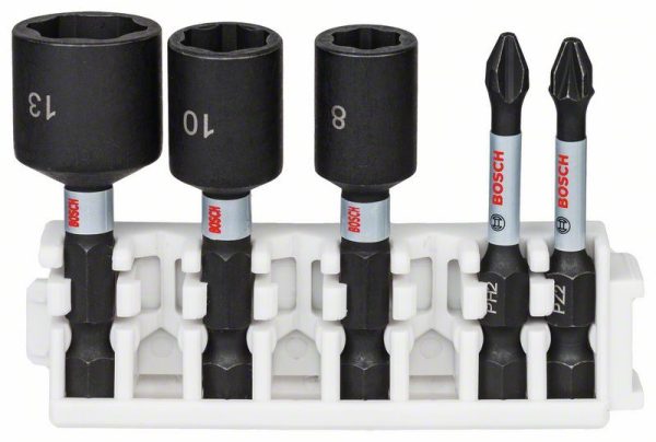 Set bitova odvrtača i nasadnih ključeva Impact Control, 5-delni, Bosch 2608522350