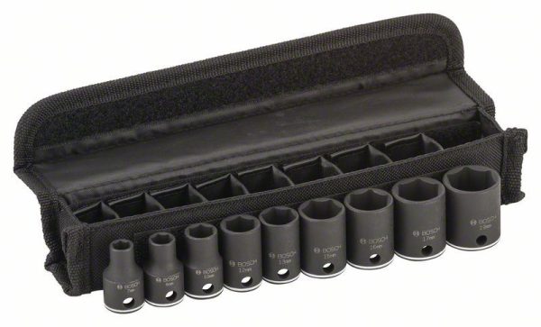 Set umetaka nasadnih ključeva 9-delni, 30 mm; 7, 8, 10, 12, 13, 15, 16, 17, 19 mm, Bosch 2608551098